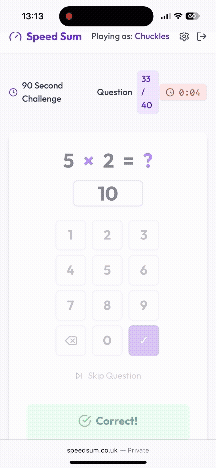 SpeedSum gameplay demo
